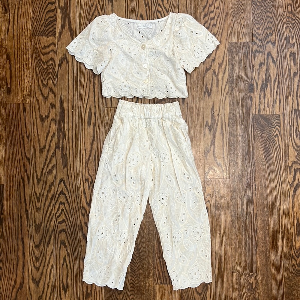 Zara Cropped Top and pants - 7T
